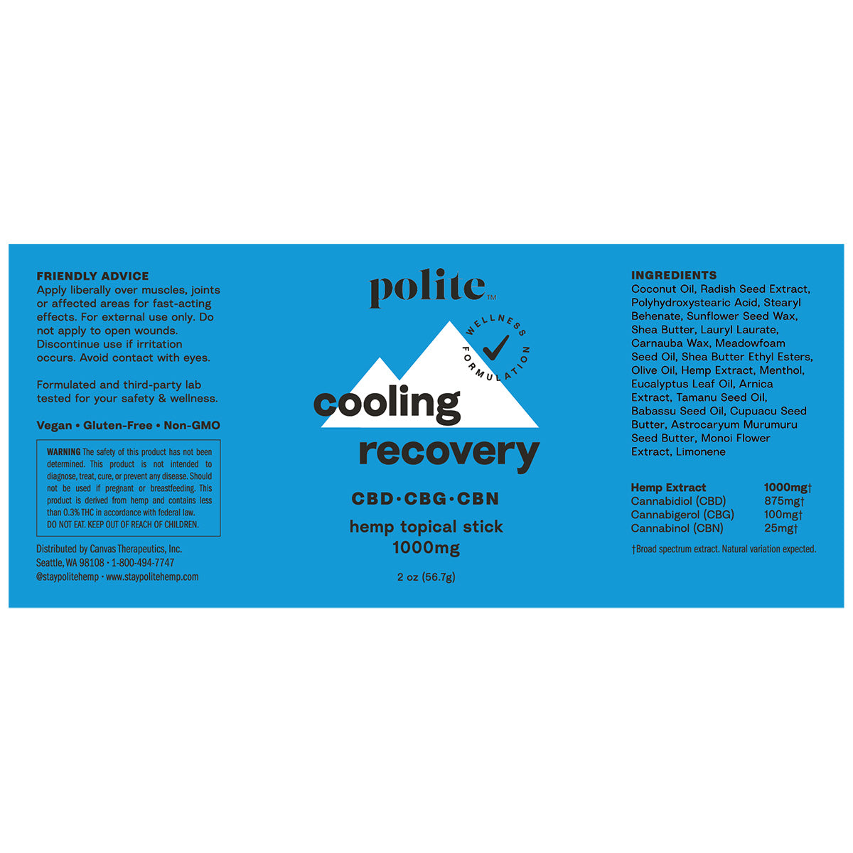 Cooling Recovery Large Topical - 2oz