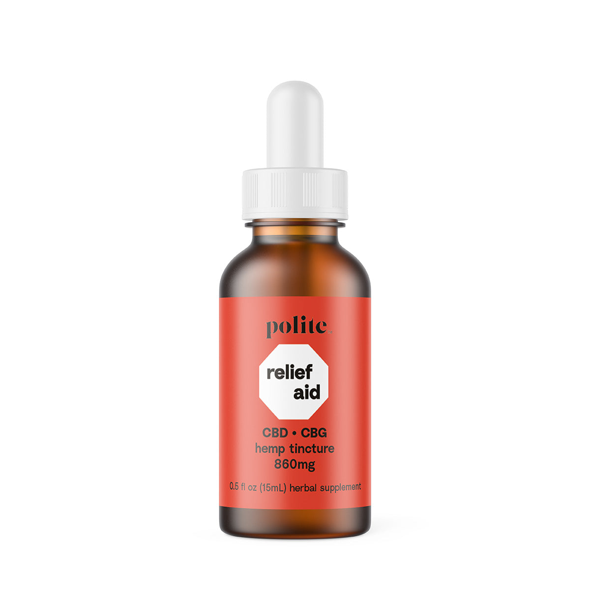 Polite Hemp Relief Aid CBD CBG Oil Drop Tincture